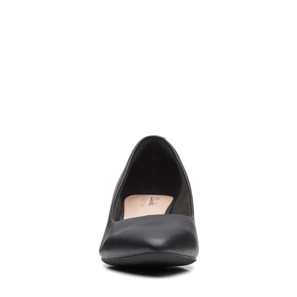 CLARKS WOMEN'S TERESA STEP PUMP, BLACK LEATHER, 9 WIDE - Picture 5 of 6